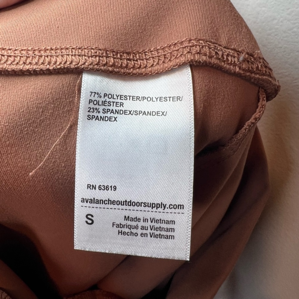 Avalanche High Waisted Cargo Legging Pants Brown Terracotta Pockets Hiking Small - Picture 14 of 14